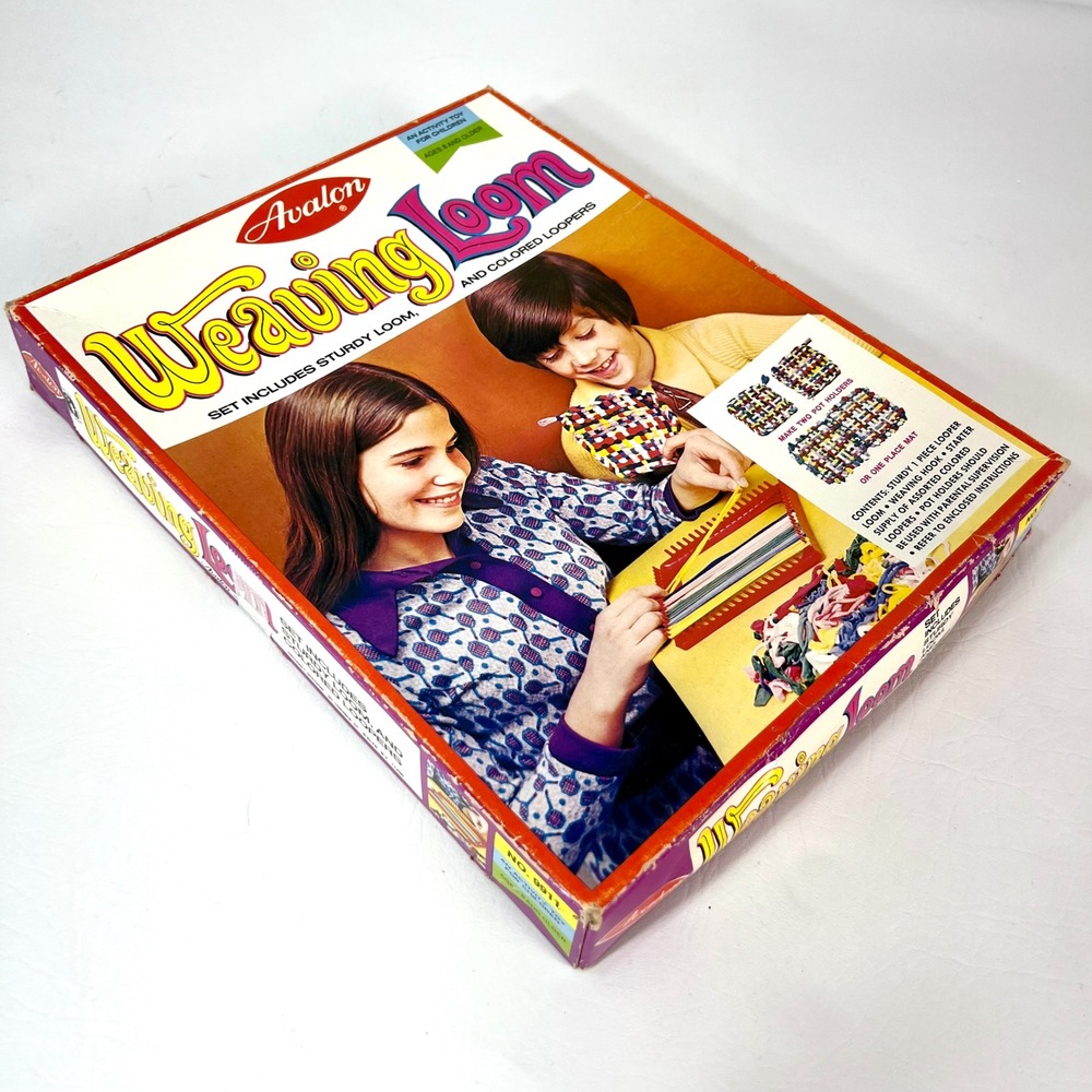 Vintage 1976 Avalon Weaving Loom Set Colored Loopers Activity Toy‎ No 9911